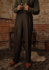 Clark Trousers - Dark Brown Flannel