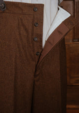 Hawthorne Fishtail Trousers - Bison Brown
