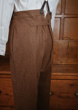 Hawthorne Fishtail Trousers - Bison Brown