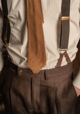 Semi Spearpoint Japanese Cotton Shirt - Saddlebrook Stripe