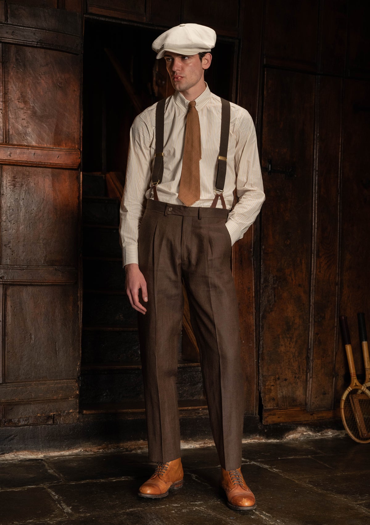 Semi Spearpoint Japanese Cotton Shirt - Saddlebrook Stripe