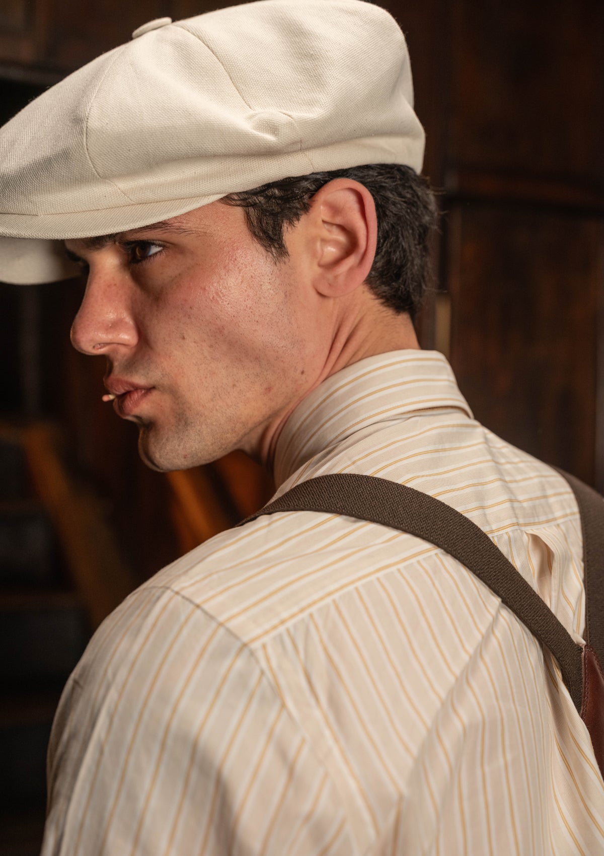 Semi Spearpoint Japanese Cotton Shirt - Saddlebrook Stripe