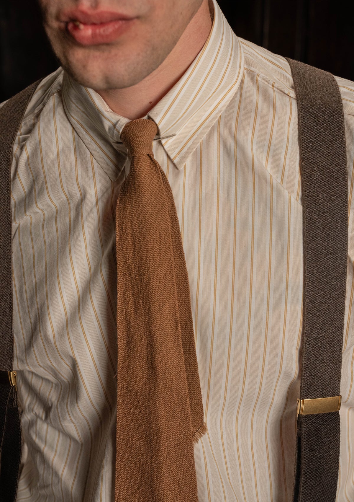 Semi Spearpoint Japanese Cotton Shirt - Saddlebrook Stripe