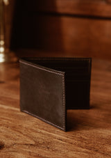Saddle Leather Wallet - Dark Brown