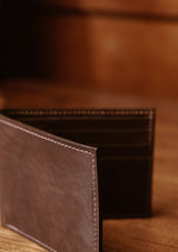 Saddle Leather Wallet - Dark Brown