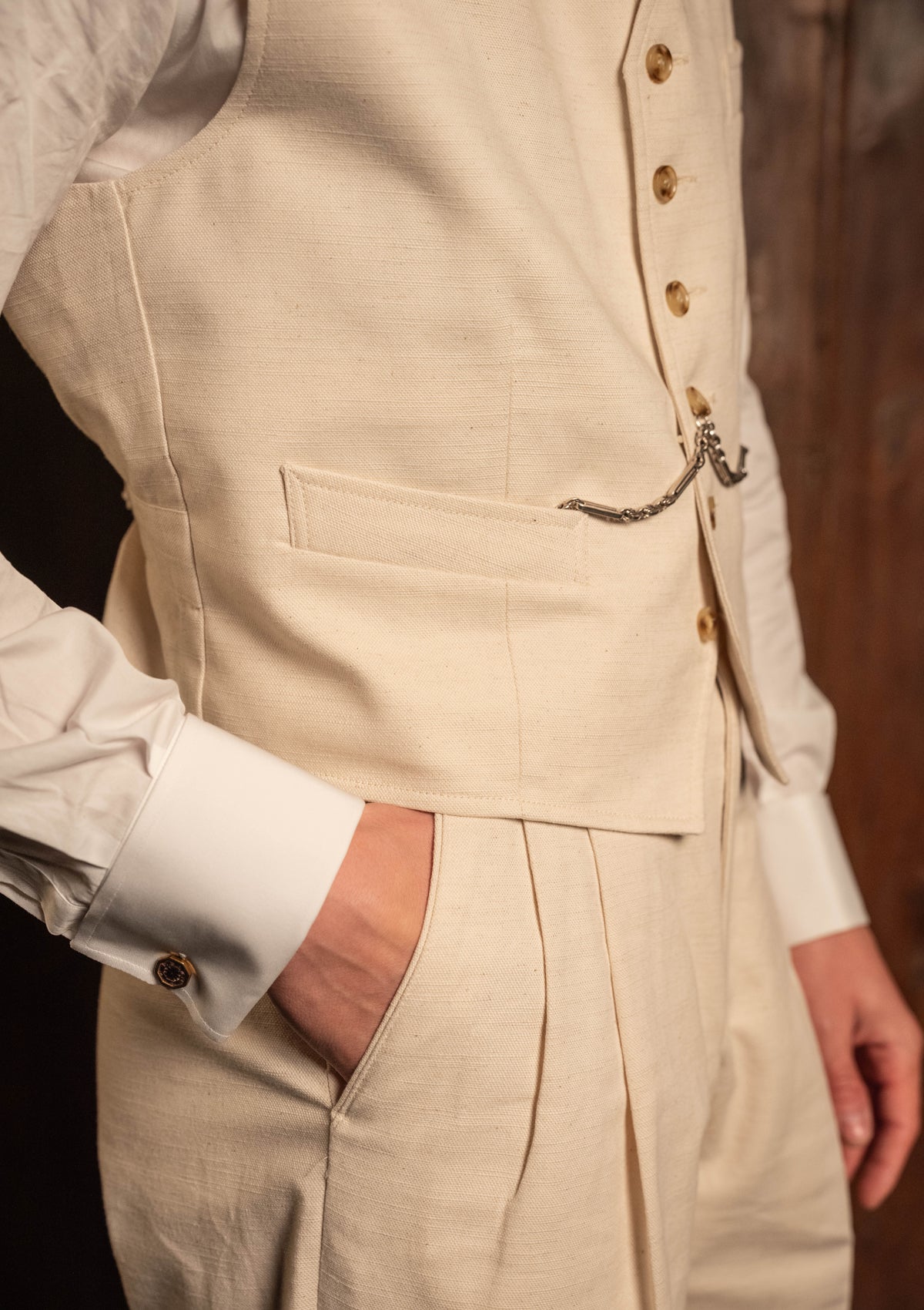 Broadway Cropped Waistcoat - Buttermere