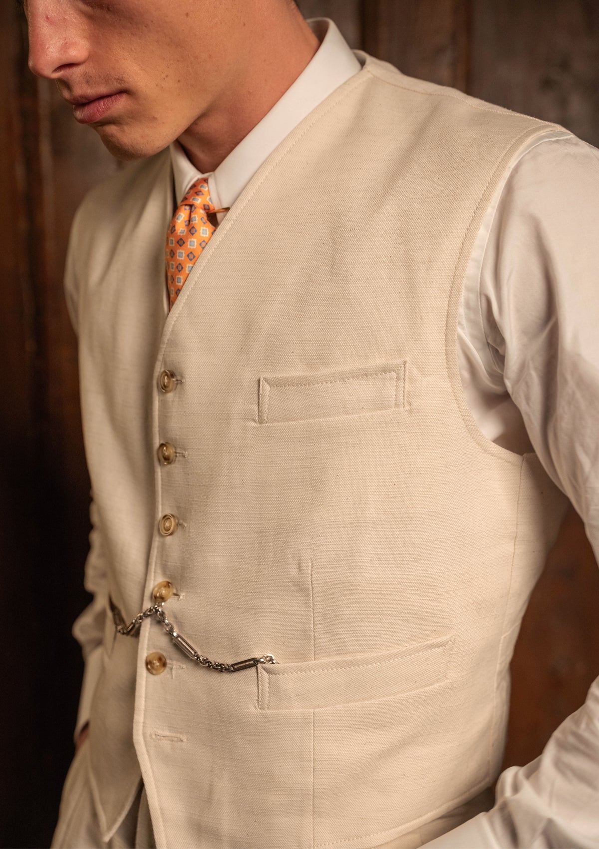 Broadway Cropped Waistcoat - Buttermere