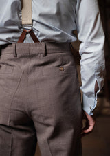 Coleman Clark Trouser - Cement Hopsack