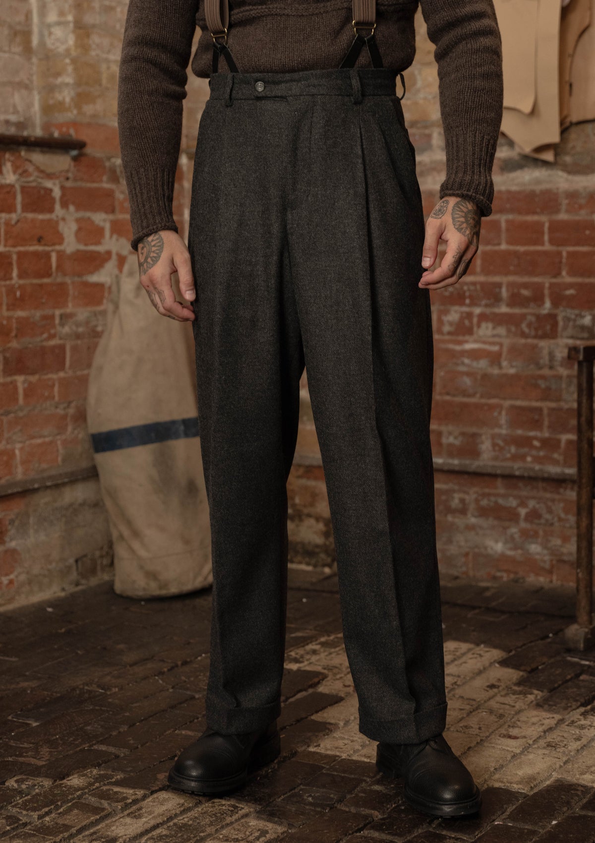 Clark Trousers - Charcoal Flannel