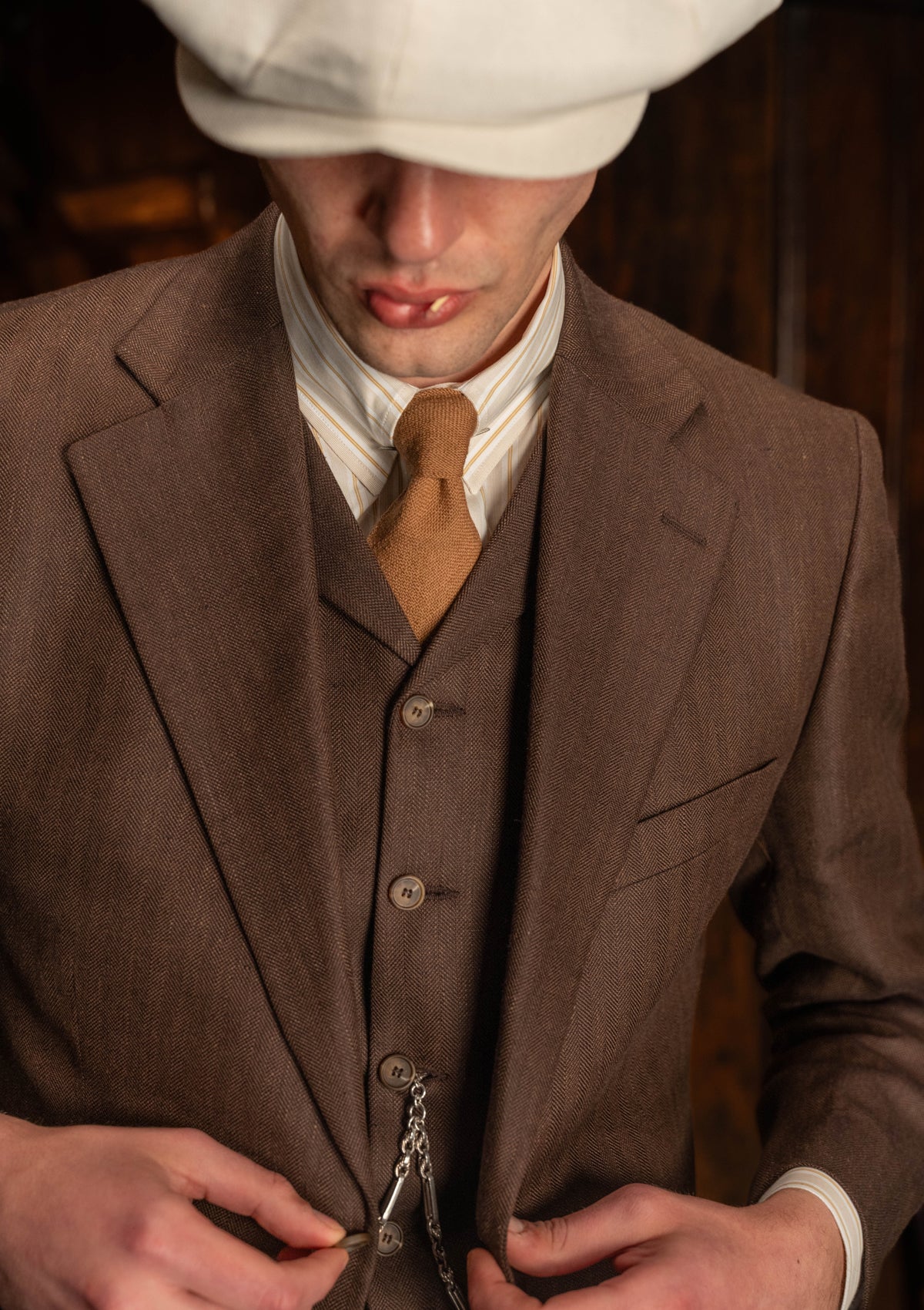 Coleman Jacket - Tobacco Herringbone