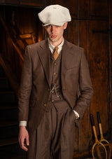 Coleman Clark Trouser - Tobacco Herringbone