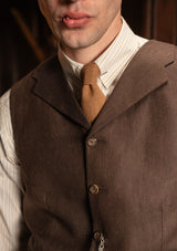 Coleman Waistcoat - Tobacco Herringbone