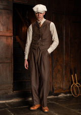 Coleman Waistcoat - Tobacco Herringbone