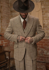 Brockman Harris Tweed Jacket - Light Grey & Cinnamon Check