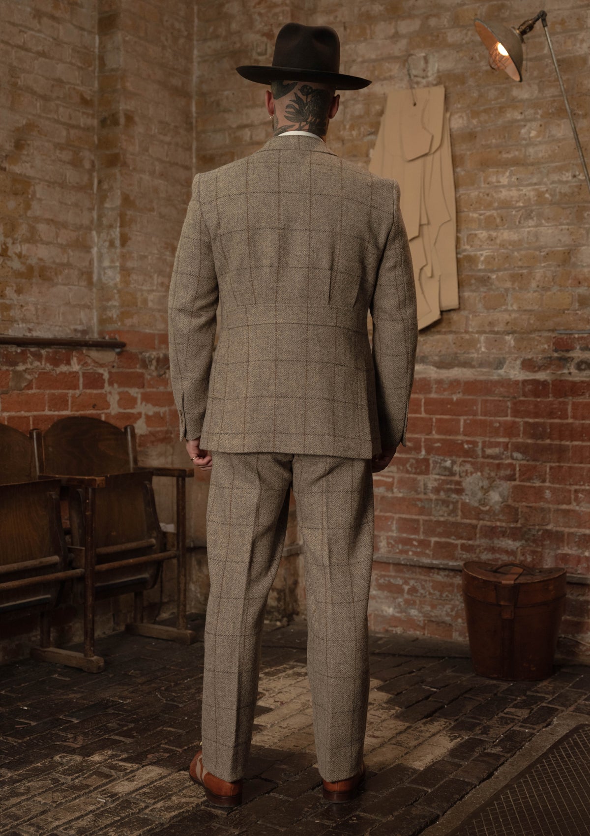 Brockman Harris Tweed Jacket - Light Grey & Cinnamon Check
