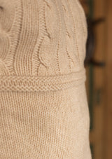 Clapperton Half Cable Knit Lambswool Sweater - Salted Canvas