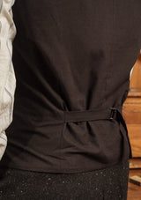 Coleman Harris Tweed Waistcoat - Black w/ White Fleck