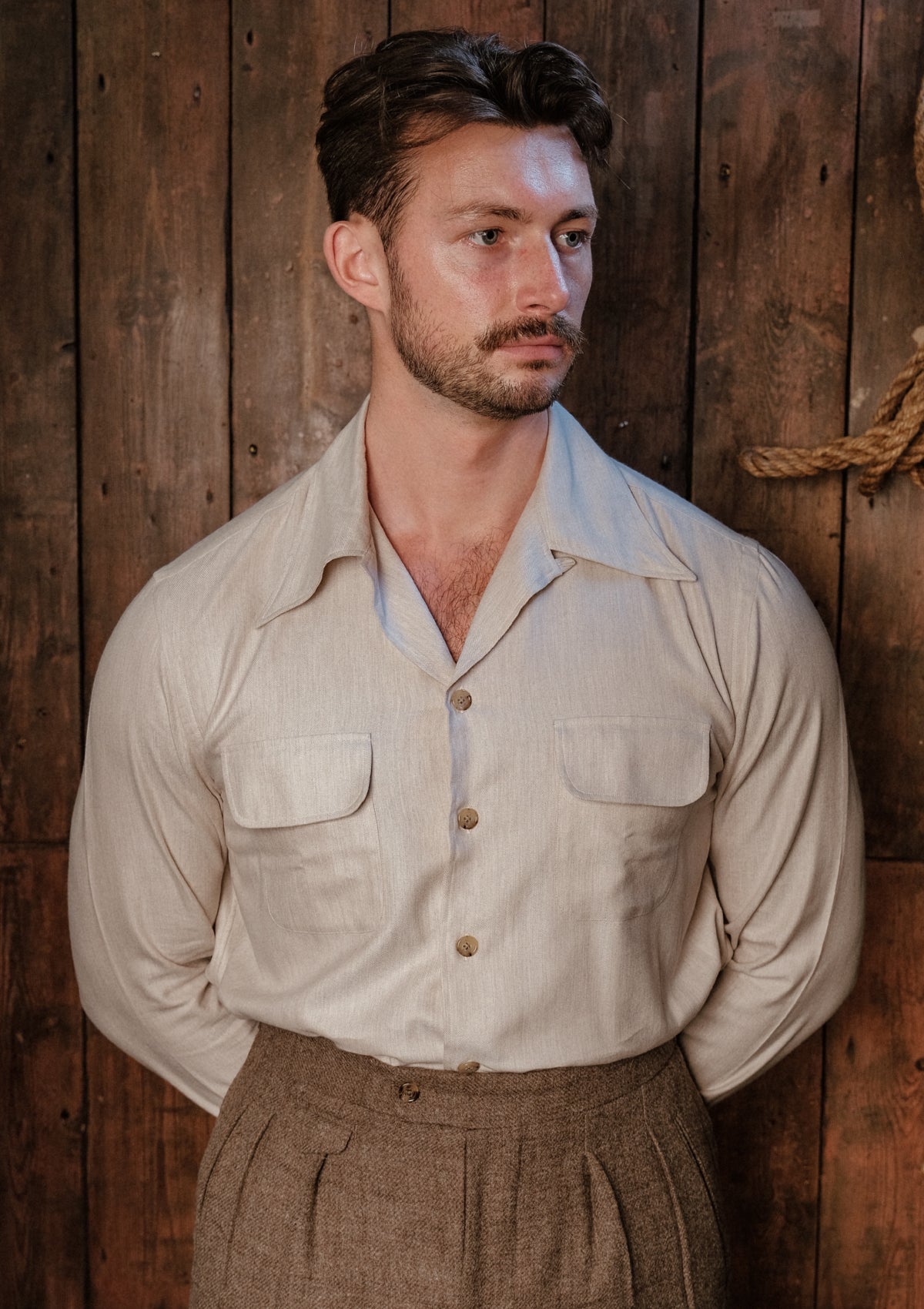 Connell Pure Brushed Cotton Board Shirt - Ropework
