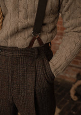 Anderson Cable Knit Super-soft Lambswool Sweater - Biscuit