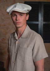 Crochet Short Sleeve Board Shirt - Biscuit