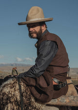 Lawson Open-Crown Fedora - Beige & Caramel