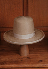 Lawson Open-Crown Fedora - Beige & Caramel