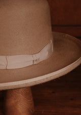 Lawson Open-Crown Fedora - Beige & Caramel