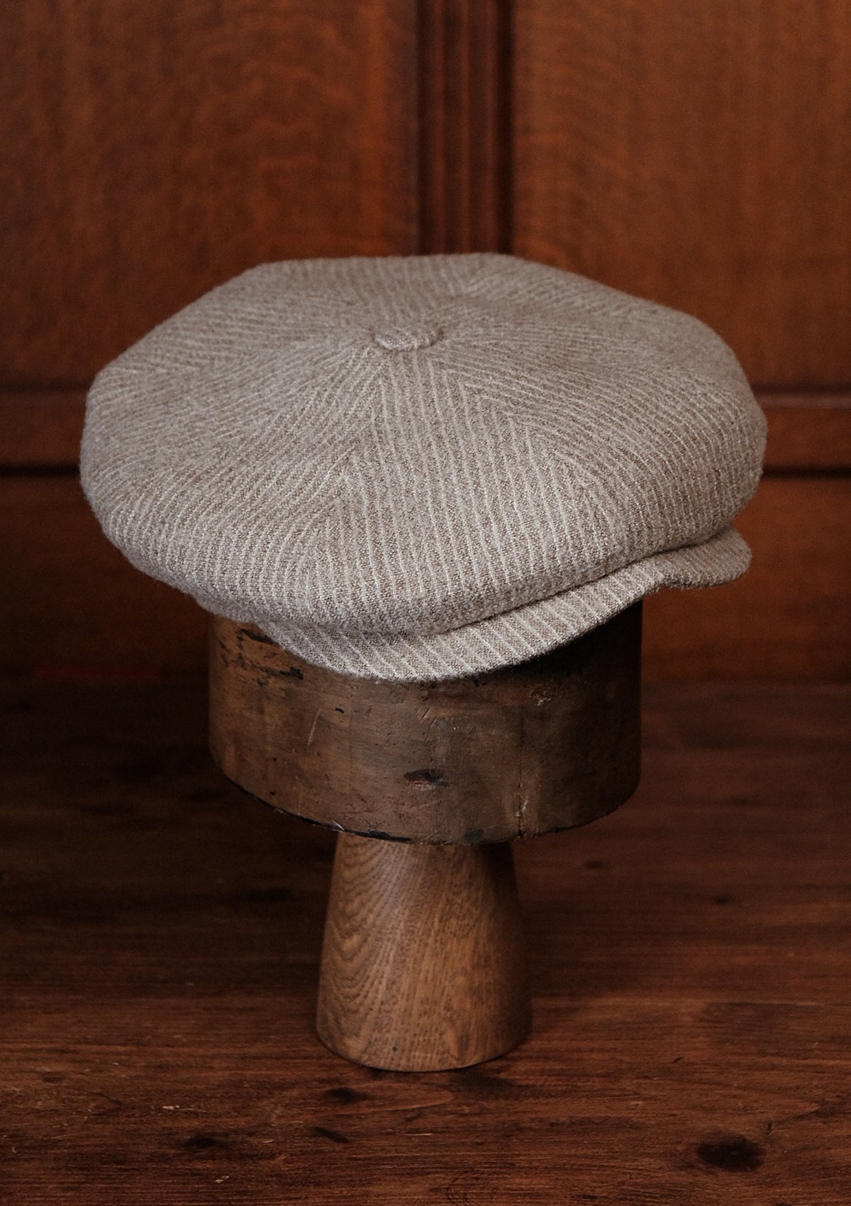 Stanton Baker Boy - (Wide-Width) Oat Pin Stripe Tweed