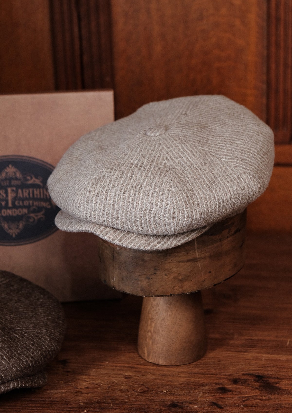 Stanton Baker Boy - (Wide-Width) Oat Pin Stripe Tweed
