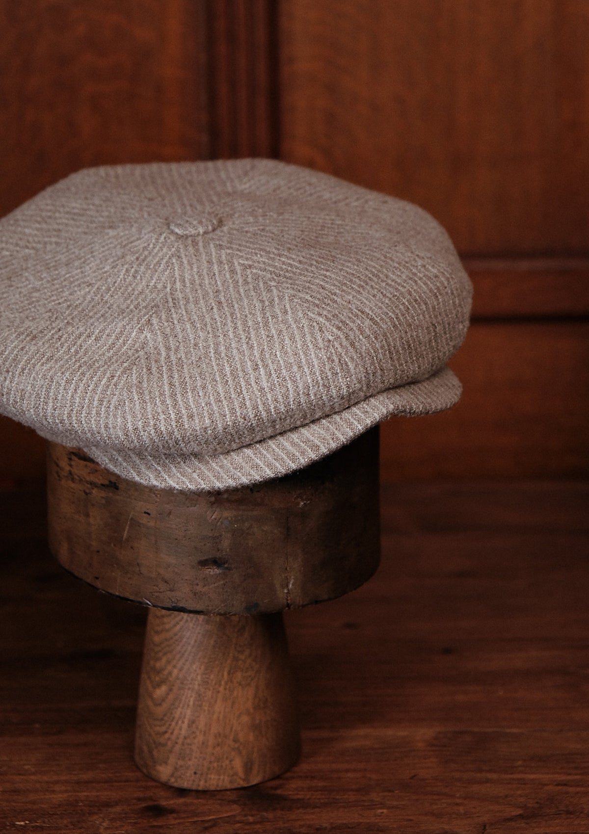Stanton Baker Boy - (Wide-Width) Oat Pin Stripe Tweed