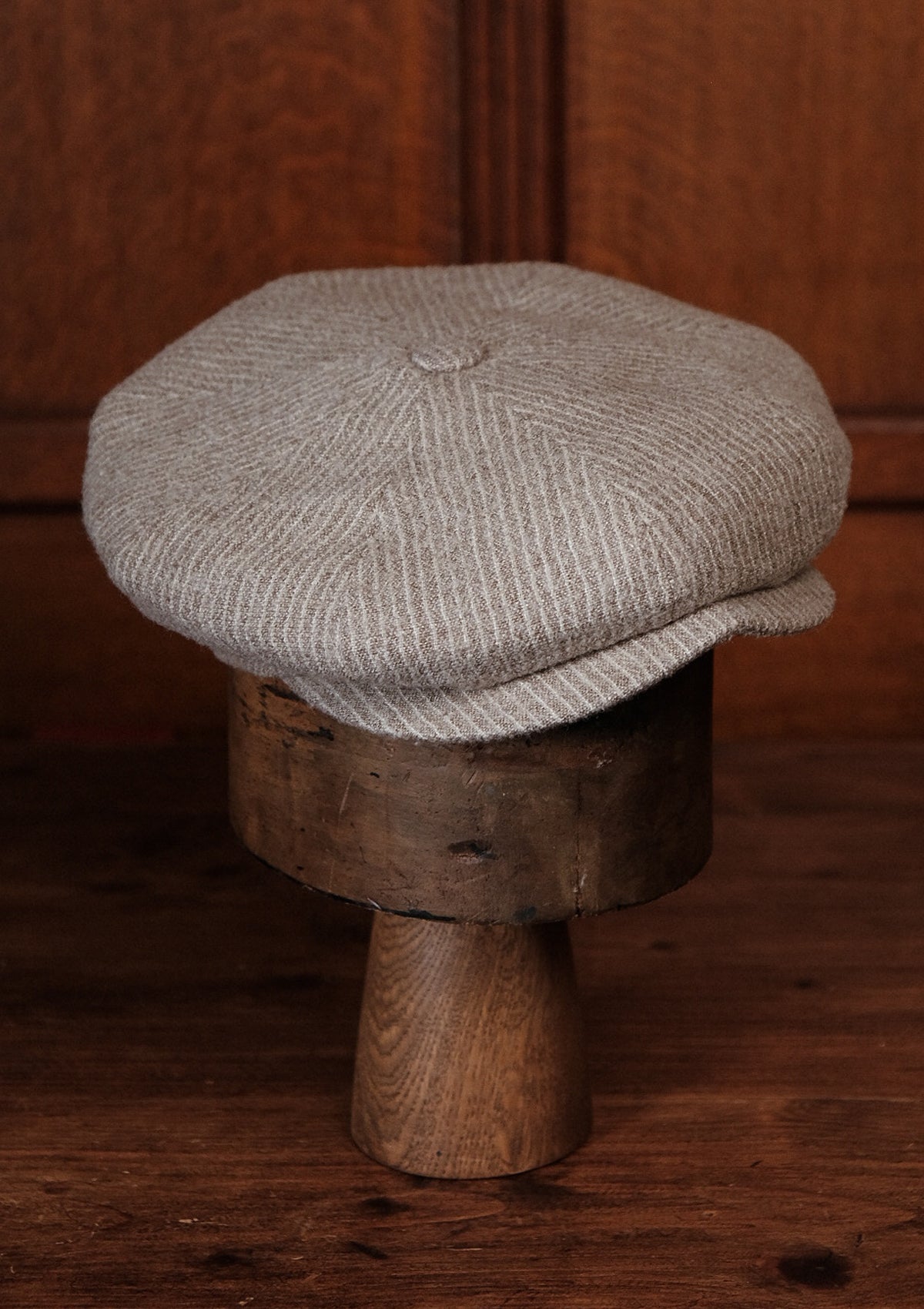 Stanton Baker Boy - (Wide-Width) Oat Pin Stripe Tweed