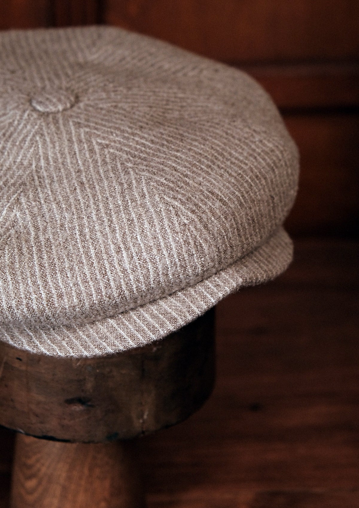Stanton Baker Boy - (Wide-Width) Oat Pin Stripe Tweed