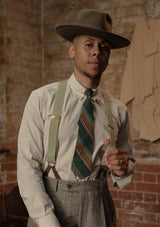 Cotton Workwear Shirt - Cream Pinstripe