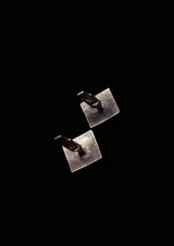 Native American Sterling Silver & Turquoise Square Cufflinks