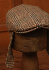 Flat Cap w/ Ear Flaps - Autumn Fields Glen Check