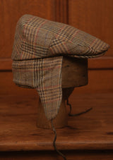Flat Cap w/ Ear Flaps - Autumn Fields Glen Check
