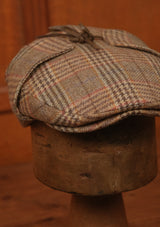 Flat Cap w/ Ear Flaps - Autumn Fields Glen Check