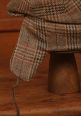 Flat Cap w/ Ear Flaps - Autumn Fields Glen Check