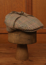 Flat Cap w/ Ear Flaps - Autumn Fields Glen Check