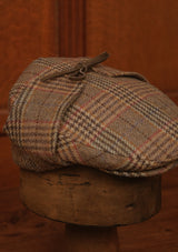 Flat Cap w/ Ear Flaps - Autumn Fields Glen Check