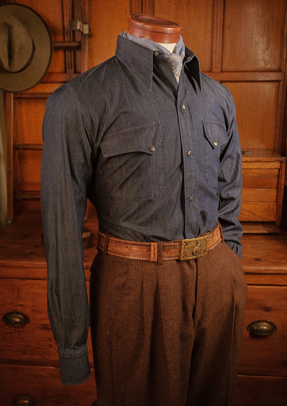 Western Denim Shirt - Blue