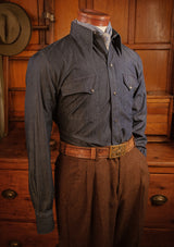 Western Denim Shirt - Blue