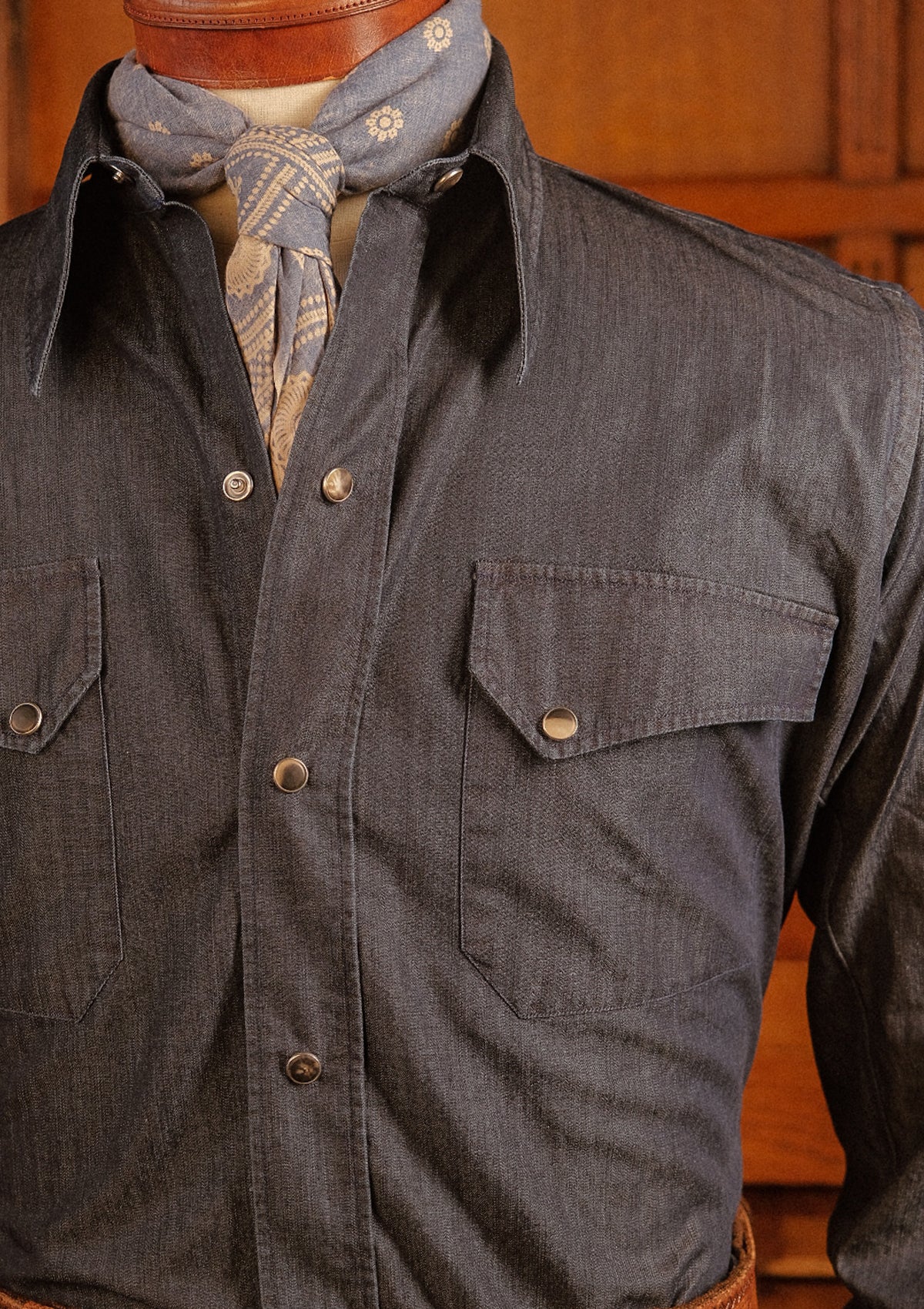 Western Denim Shirt - Blue