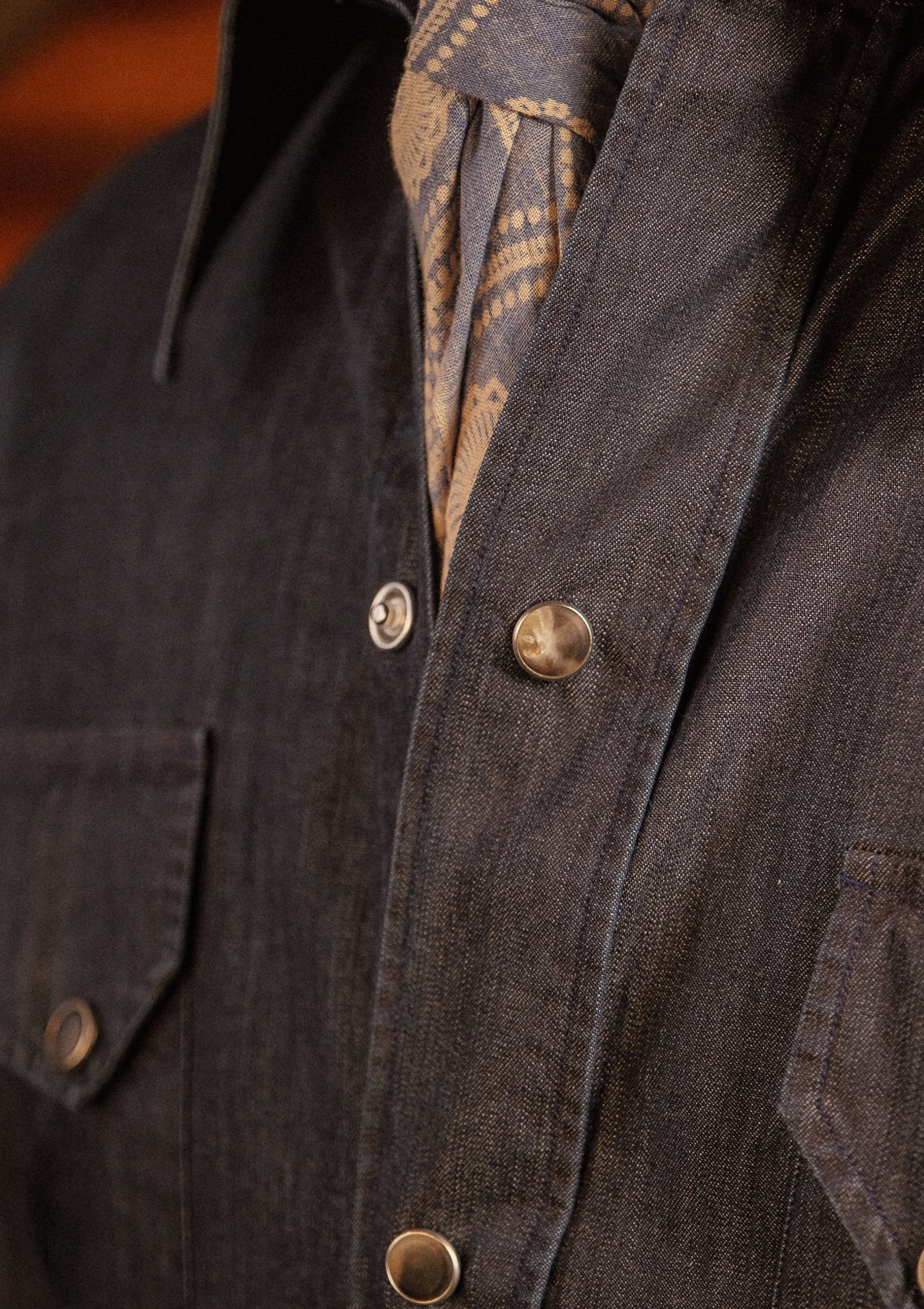 Western Denim Shirt - Blue