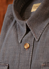 Lightweight Denim Western Shirt - Pale Blue