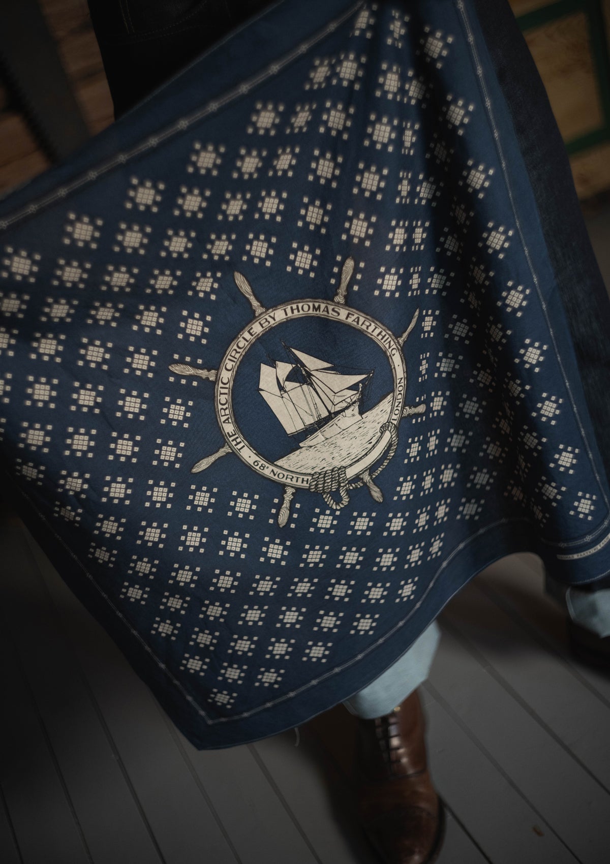 Limited Edition 'Arctic Circle' 100% Selvedge Cotton Bandana - #9