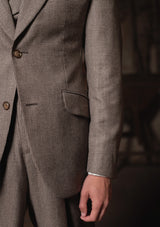 Emile Merino Wool Jacket - Dark Brown Prince of Wales