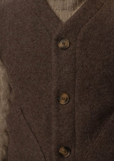 Pure Wool Waistcoat - Hazel