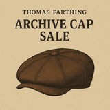 Archive Sale Flat Cap - Navy Herringbone