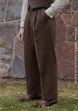 The Emile 3 Piece Suit - Brown Micro Houndstooth